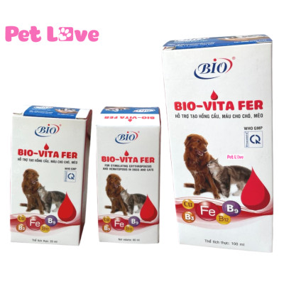 Siro Bio Vita Fer tạo máu, bổ sung vitamin và khoáng chất cho chó mèo