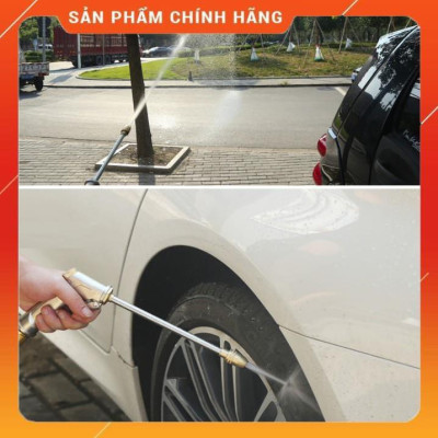 ️ Bộ dây vòi xịt nước rửa xe, tưới cây , tăng áp 3 lần, loại 20m 206701 đầu đồng, cút đồng+ đai