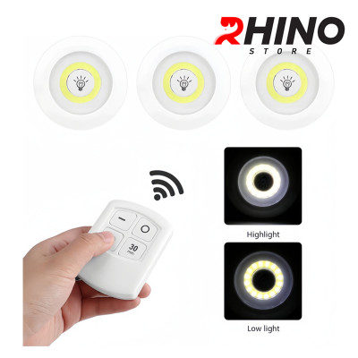 Đèn ngủ điều khiển từ xa Rhino L801, dùng pin AAA, 2 mức độ sáng ánh sáng trắng - Hàng chính hãng 