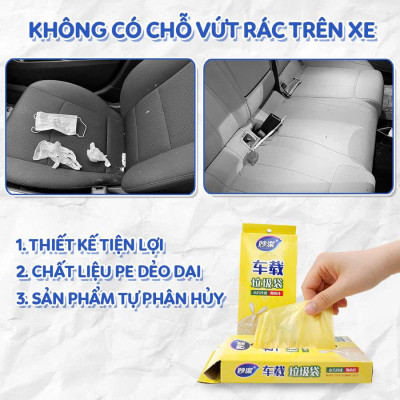 MyJae Túi Rác trên xe hơi dạng hộp (50 túi)
