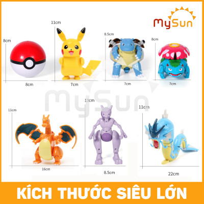 Mô hình bóng POKEMON đồ chơi: Pinkachu huyền thoại mini bằng nhựa ABS - MySun