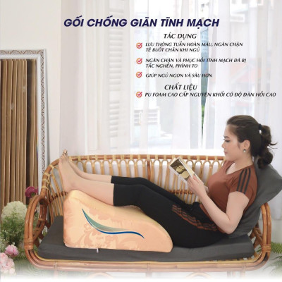 VỎ GỐI KÊ CHÂN CHỐNG GIÃN TĨNH MẠCH YOROKOBI 28CM- XANH NGỌC LAM