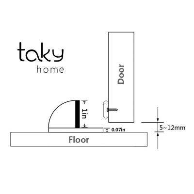 Chặn Cửa Bán Nguyệt Nam Châm Nhiều Màu, Chặn Cửa Dán Sàn Giúp Hạn Chế Va Đập Cánh Cửa Với Tường, An toàn, Tiện Dụng cho Gia Đình. TakyHome 1250