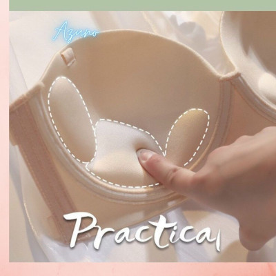 Áo Lót Cup Ngang Mút Vừa Su Đúc AN018 Không Dây Kèm Dây Trong Chuyên Mặc Áo Hở Vai