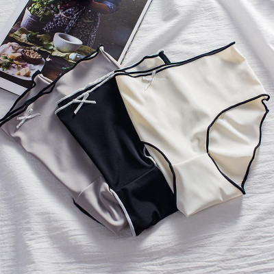 Quần Lót Nữ Lụa Băng Siêu Mềm Thoáng Khí Eo Giữa Phong Cách Nhật Bản WL87