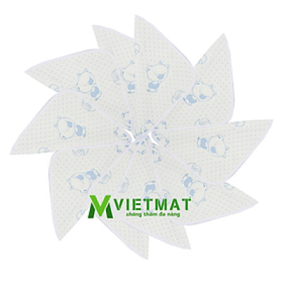 Combo 10 Tấm lót chống thấm 4 lớp VIETMAT size 30x30cm màu Xanh