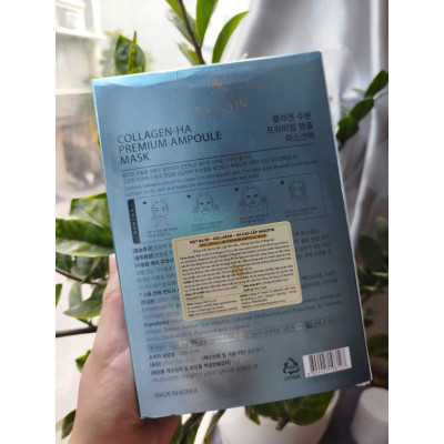 Hộp 10 mặt nạ B5 Collagen phục hồi da, cấp ẩm sâu, chống lão hóa - HA Premium Ampoule Mask Hàn Quốc