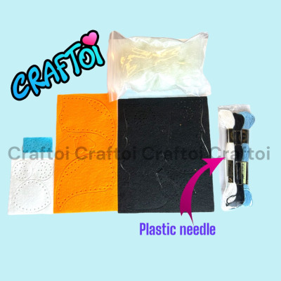 KIM NHỰA Bộ Thủ Công Trẻ Tự Làm Thú Bông 5+ TOUCAN MANGO Craftoi Felt Sewing toy prepunched holes plastic needle