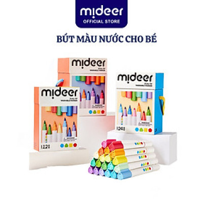 Bút màu nước cho bé Mideer, bút lông xóa được an toàn cho bé Washable Marker