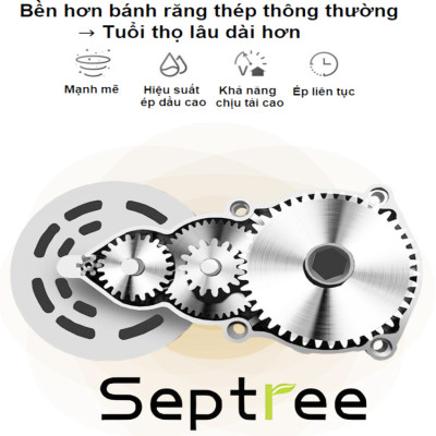 Máy ép dầu ăn thực vật chuyên dụng, dùng trong gia đình. Thương hiệu Mỹ cao cấp Septree - T2S -  HÀNG CHÍNH HÃNG