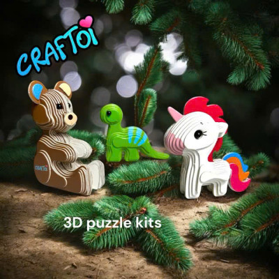 Bộ mô hình đồ chơi lắp ráp xếp hình DIY 3D Đồ Chơi Xây Dựng Mô Hình Giáo Dục Trẻ Em CRAFTOI 3D Puzzel Kit Unicorn