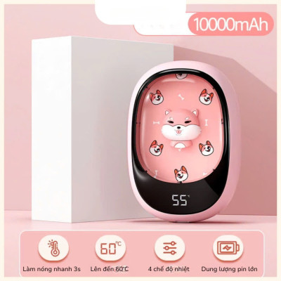 Máy Sưởi Tay Mini Cầm Tay Làm Ấm Nhanh 8s Sạc USB 2 Mức Độ Nhiệt Tùy Chỉnh Chế Độ Kèm Dây Treo Tiện Dụng Văn Phòng Du Lịch Phượt Dã Ngoại – Hàng Nhập Khẩu