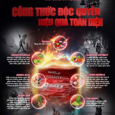 DMAXX thức uống bổ sung vitamin năng lượng không đường DAMODE 35 gói màu đỏ mỗi gói 2,2gr