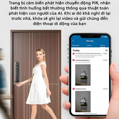 Bộ khóa cửa thông minh khuôn mặt 3D Face, vân tay, thẻ từ, mật khẩu và chìa cơ thương hiệu Philips DDL709-7HWS - Hàng nhập khẩu