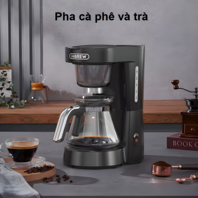 Máy pha cà phê, pha trà tự động Drip Thương hiệu Mỹ cao cấp HiBREW H12, Công suất 700W, Tối đa 6 ly - HÀNG NHẬP KHẨU