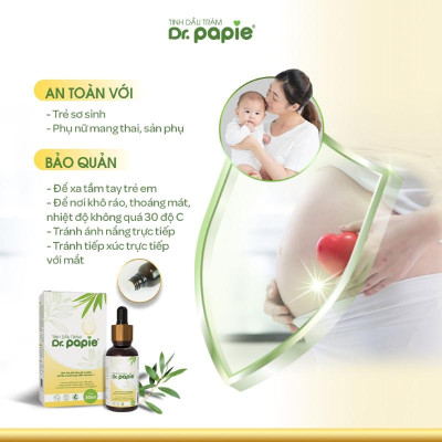 Tinh Dầu Tràm Gió Nguyên Chất Dr Papie cho Bé Từ Sơ Sinh chai 30ml