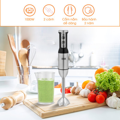 Máy xay sinh tố cầm tay đa năng Lebenlang LBL4589, công suất 1000W, bảo hành 2 năm – hàng chính hãng