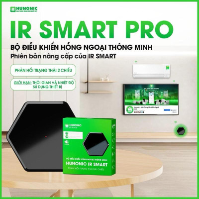 Bộ Điều Khiển Hồng Ngoại Hunonic Ir Smart Pro- Điều Khiển Điều Hòa, Quạt, Tivi...Từ Xa Qua Điện Thoại Qua Wifi