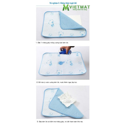 Size 70x100cm tấm lót chống thấm cho bé Vietmat mềm êm, thoáng mát, không nóng bí lưng giặt máy, dùng mấy sấy lâu bền