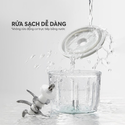 Máy xay thịt, xay thực phẩm cho bé Elmich CHE-8665, 6 lưỡi inox 304 xay nhanh, nhuyễn mịn, đảo trộn đồng đều các loại thực phẩm, an toàn tuyệt đối với trẻ nhỏ - Hàng chính hãng