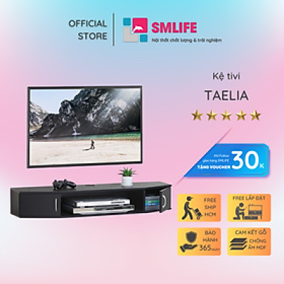 Kệ tivi gắn tường cho phòng ngủ SMLIFE Taelia
