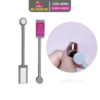 Nam Châm Tạo Mắt Mèo cây 2 Đầu Vuông Tròn Cat Eyes 8cm Làm Nail, Lực Hút Mạnh, Tạo Hiệu Ứng 3D Cho Móng Kết Hợp Với Sơn Gel Nữ Women