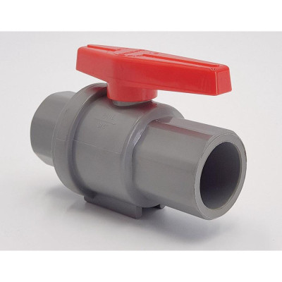 Bộ 5 van PVC 2 mảnh ghép siêu nhẹ có chân dùng cho ống nước 21mm Eurolife EL-VCC21 (Xám đỏ)