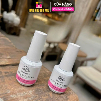 [Cao Cấp] Sơn Gel 6 Trong 1 Born Pretty Chai 15ml Gel Dán Nối Dài Móng Tay, Base 6in1 Liên Kết, Top Loang Màu Sơn Gel Nối Móng Tay Nữ Women
