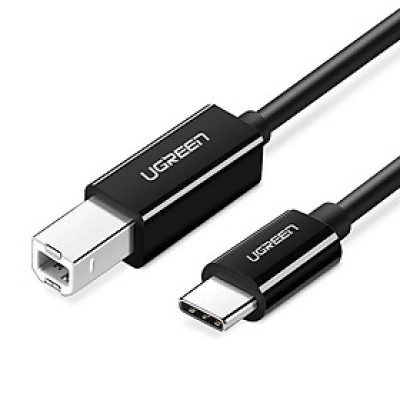 Ugreen 80811 1M màu đen cáp USB type C ra Type B 2.0 Printer Scanner US241 Hàng chính Hãng
