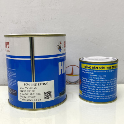 Sơn epoxy Hải Âu màu xám đậm EP750 1L/Bộ
