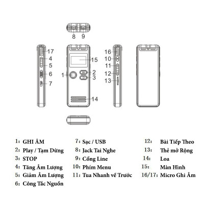KHUYẾN MÃI KHỦNG, SỐ LƯỢNG CÓ HẠN - ROGTZ - Máy ghi âm mini SK6 Ghi âm đa hướng Bộ nhớ 8Gb Hỗ trợ thẻ nhớ 128Gb Pin 20 giờ Tích hợp sạc nhanh Chống ồn chủ động Kết nối đa dạng USB2.0 Hỗ trợ nhiều định dạng MP3, WAV, WMA, FLAC, APE Hàng Chính Hãng