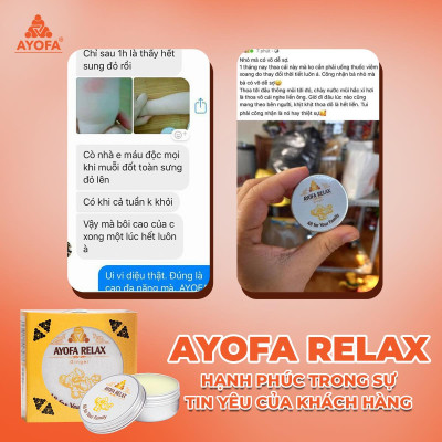 Cao Xoa Bóp Massage Thảo Dược Giúp Phục Hồi Và Làm Dịu Nhanh Chóng Ayofa Relax Hương Gừng 20G