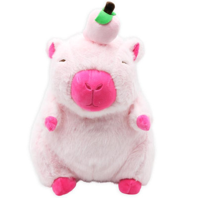 Thú Bông Capybara Đội Trái Đào 30 cm - Nuan Nuan DL24-001