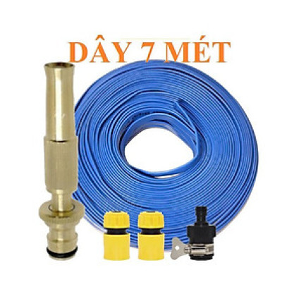 ️ Bộ dây vòi xịt nước rửa xe, tưới cây , tăng áp 3 lần, loại 7m, 10m 206587 cút sập+ khăn phượt