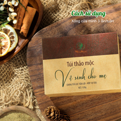 Combo 2 Hộp Thảo Mộc Vệ Sinh Cho Mẹ Wonmom (10 Túi/Hộp )