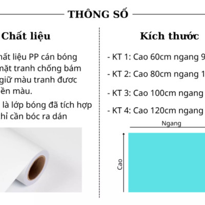 Tranh dán tường 3D quán cafe, trà sữa KT 80x125cm-Huyền Chi-Decal PP cán bóng-Đặt theo kích thước yêu cầu