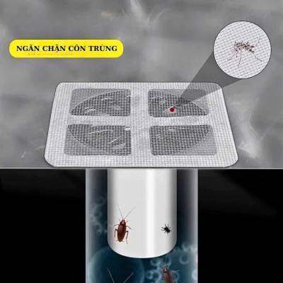 Set 10 Miếng Dán Lưới Lọc Rác Tự Dính, Chặn Rác Cống Thoát Sàn Nhà Tắm, Bồn Rửa 10x10cm - HÀNG CHÍNH HÃNG MINIIN