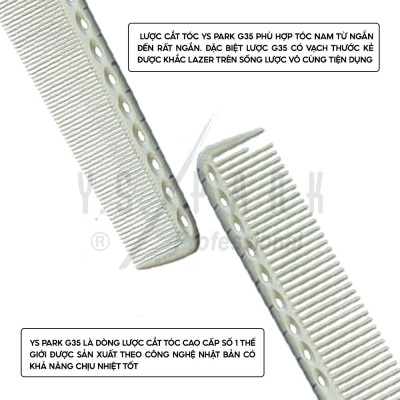 Lược cắt tóc chuyên nghiệp YS PARK phù hợp cho tóc dài YS_G35 hàng chính hãng