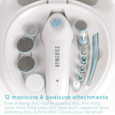 Bộ dụng cụ làm nail chuyên nghiệp 10 đầu mài Homedics MAN-3023A-EU Hàng chính hãng