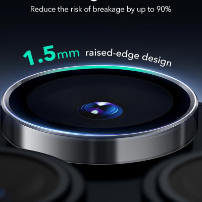 Kính Cường Lực siêu mỏng chống trầy xước bảo vệ ống kính camera ESR cho iPhone 16 Pro / iPhone 16 Pro Max - Hàng Chính Hãng