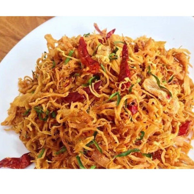 1KG KHÔ GÀ CAY LÁ CHANH VIETTINMART (đóng 2 túi zip)