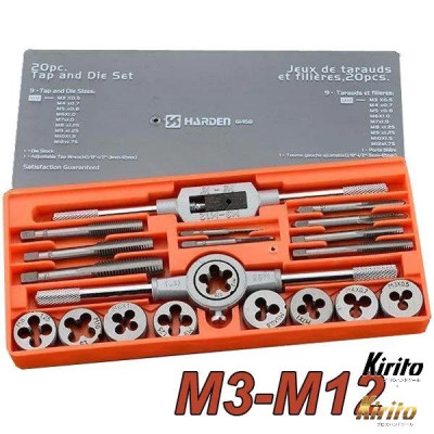 Bộ tạo ren 20 chi tiết harden tools bộ taro hợp kim siêu cứng