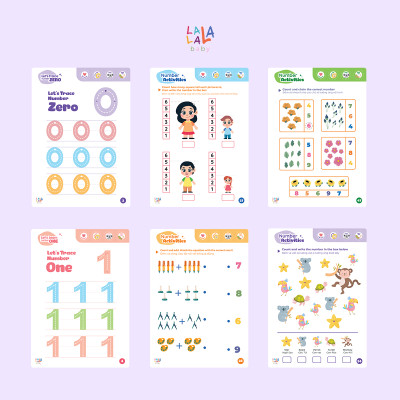 Học Liệu Giáo Dục Sớm Thông Minh Cho Bé Xóa Được tặng kèm Bút và Mút xóa - Lalala Baby
