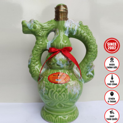 Đặc Sản Bình Định - Rượu Bàu Đá Thành Tâm BA BẦU (Màu xanh ngọc) 650ml - OCOP 3 Sao