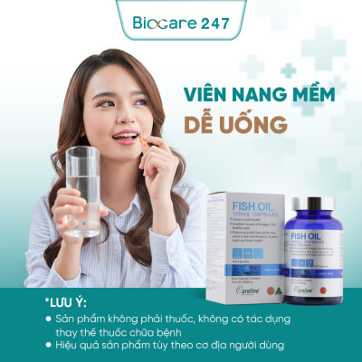 [Chính hãng] Viên dầu cá hồi Úc Careline bổ sung DHA, EPA, tăng cường não bộ, bảo vệ thị lực & tim mạch - 100 viên/hộp