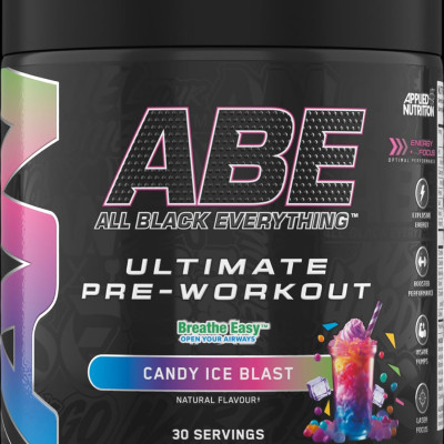 ABE Pre Workout - Applied Nutrition (30 Lần Dùng), Tăng Sức Mạnh Sức Bền, Tỉnh Táo Tập Trung Trước Tập