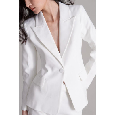 Áo Blazer kiểu 1 cúc màu trắng 2NDDATE BL024W