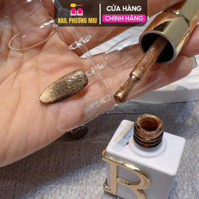 Sơn Mắt Mèo Nâu Thạch Kim Cương CR Đậm Mướt Cao Cấp Chai 15ml Làm Nail, Sơn Gel Tông Mắt Mèo Nâu trà sữa Đậm Đặc, Bền Màu Siêu Xinh Nữ Women
