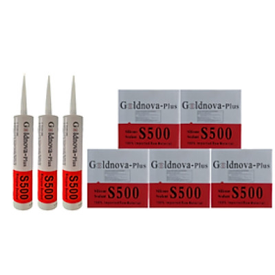 Keo Silicone Goldnova S500-5 Hộp; Hộp =25 Lon/300ml; Màu Trong