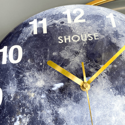 Đồng hồ treo tường trang trí nghệ thuật EA01 kim trôi không gây tiếng động decor cho phòng khách